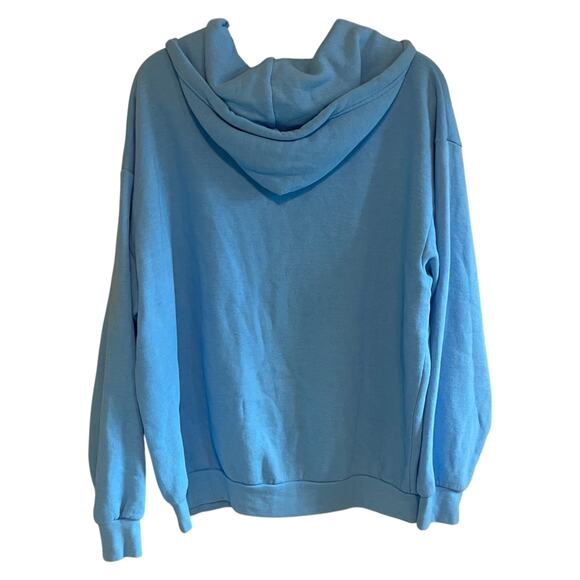 Aviator Nation Unisex 5 Striped Full Zip Hoodie Sky Blue Size Large - Picture 3 of 7